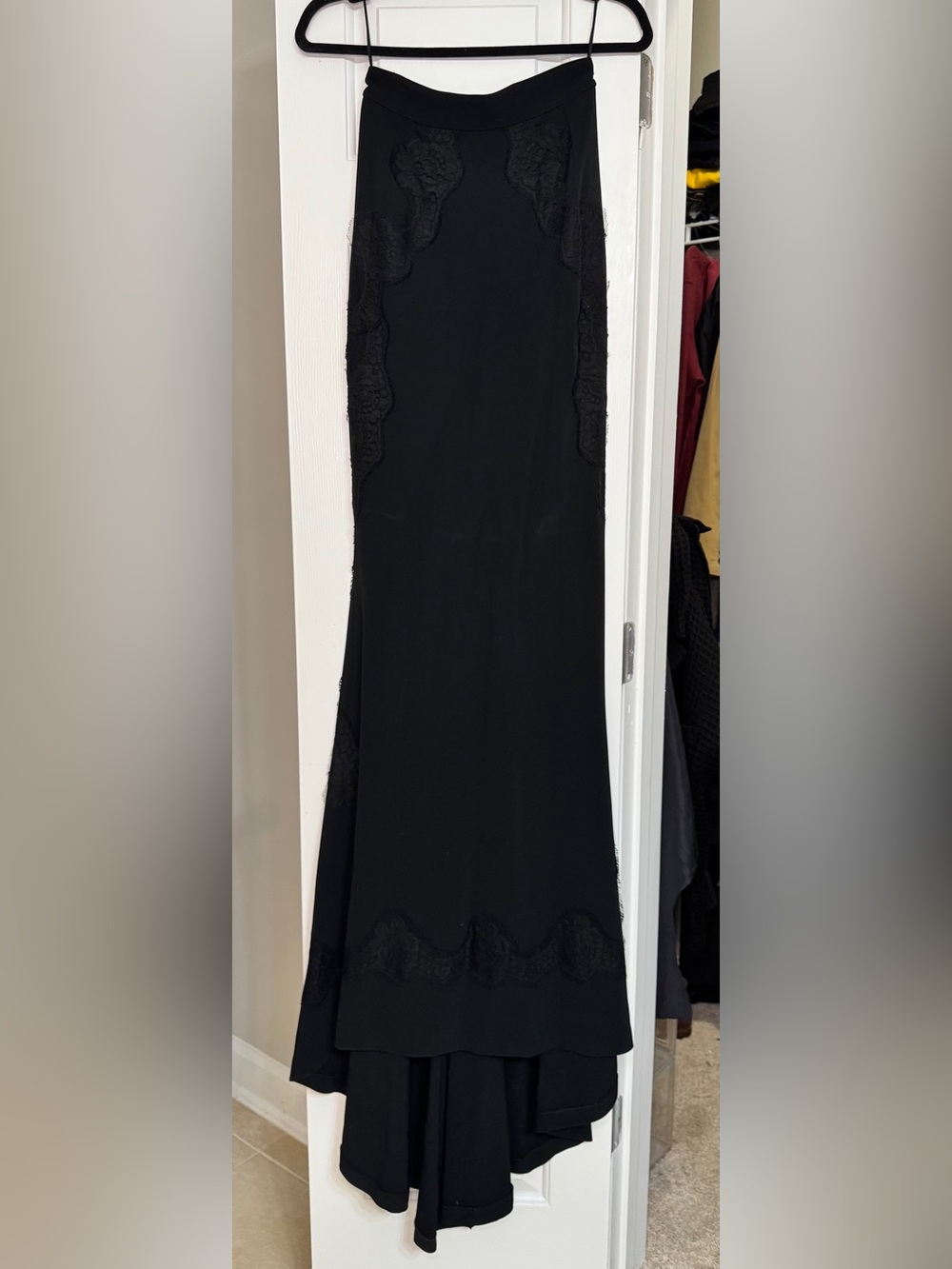 Dolce & Gabbana Black Lace-Trim Maxi Dress Sz 38 IT NWT
